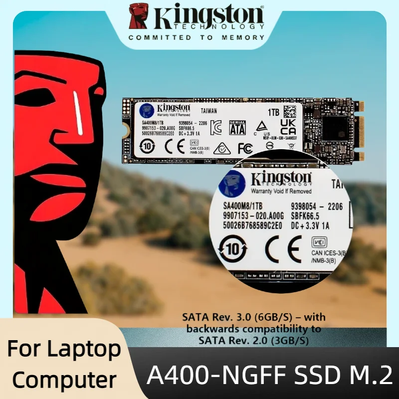 

Kingston A400-NGFF SSD M.2 2280 Internal Solid State Drives 480G 240G 120G2TB 1TB M.2 SSDs SATA Hard Disk for Laptop Desktop PC