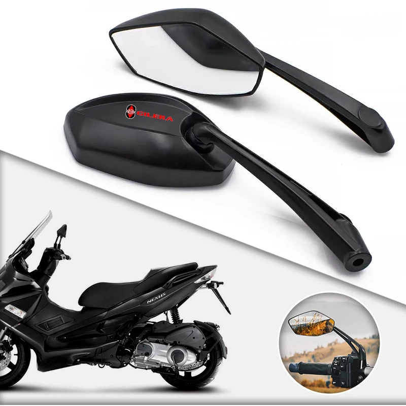 2 uds espejos retrovisores modificados para motocicleta accesorios de aleación ABS para Gilera GP800 Fuoco Nexus 500 Runner 50 125 200 Gilera500