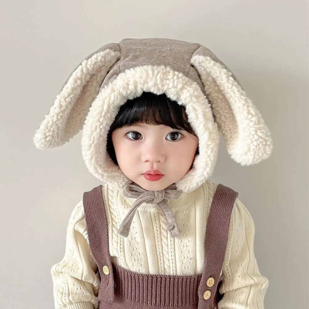 

Kawaii Cute Rabbit Ear Hat Fleece Thick Baby Beanie Cap Winter Warm Ear Protection Hat Kids