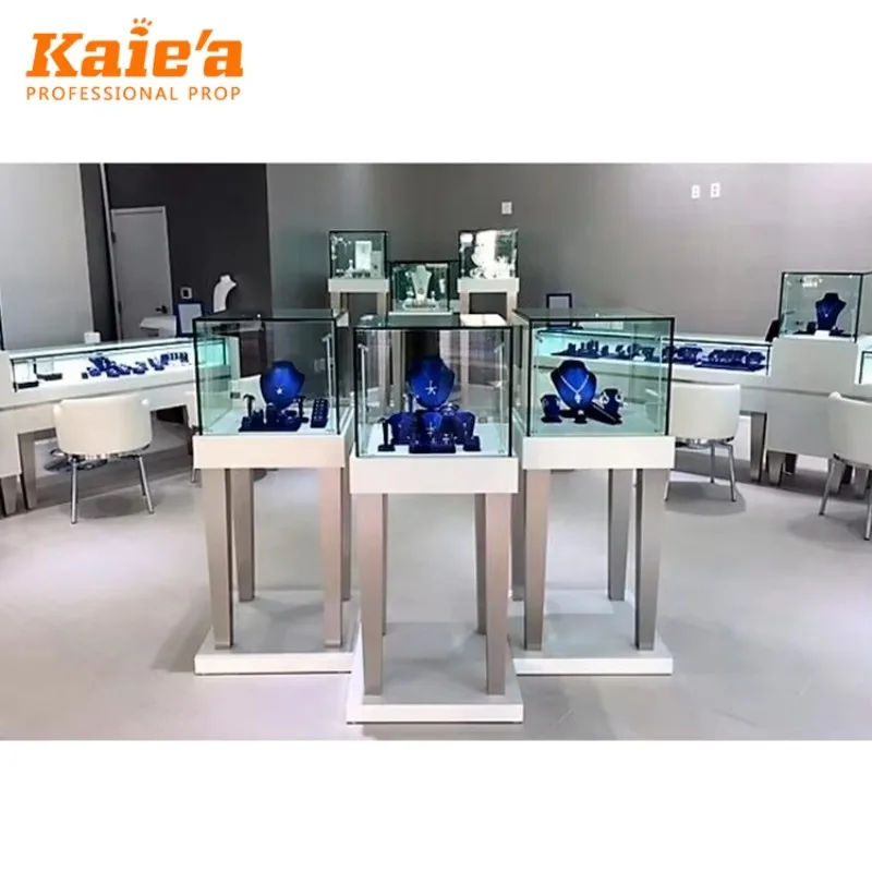 Watch Shop Counter Glass Showcase for Watch Modern Jewelry Shop Design Showcase Jewelry Display Rack