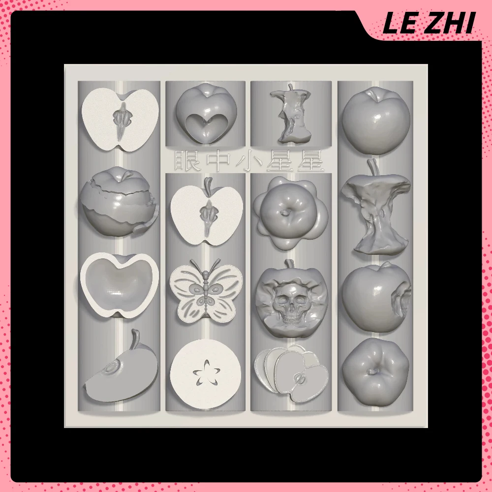 

1Pc Exquisite Diverse Love Flower Butterfly Skull Shape Apple Manicure Mold Diy Design Silicone Nail Carving Mold Christmas Gift