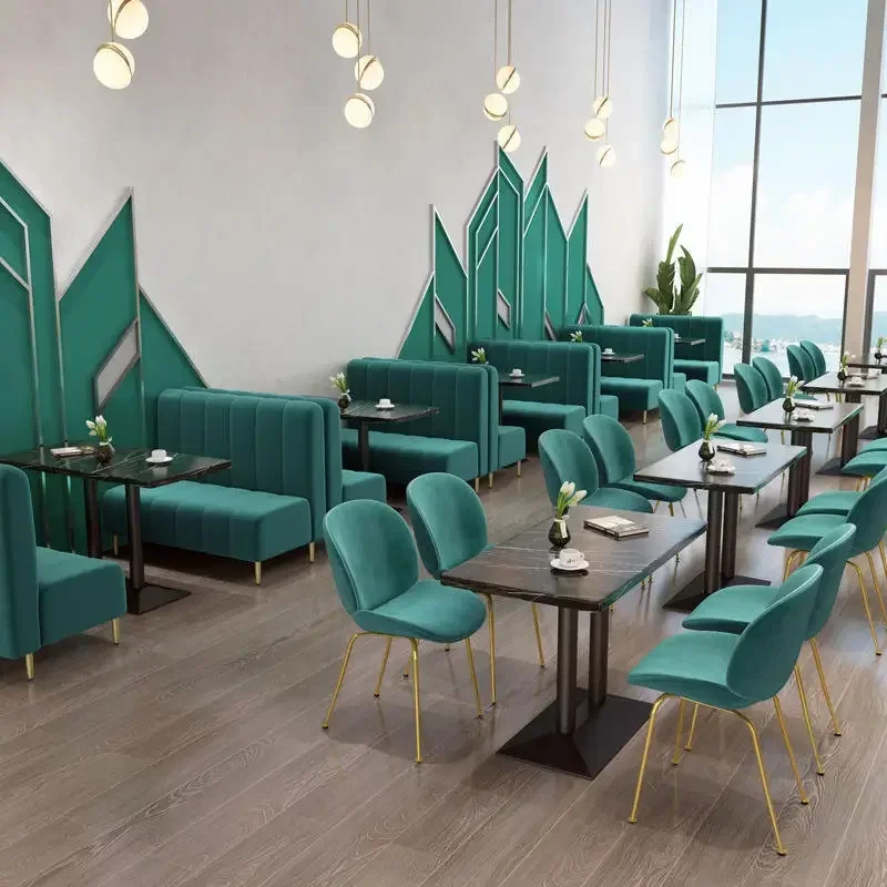 

B Double Side Restaurants Booth Sofa Set Table and Chair Restaurant Booth Furniture