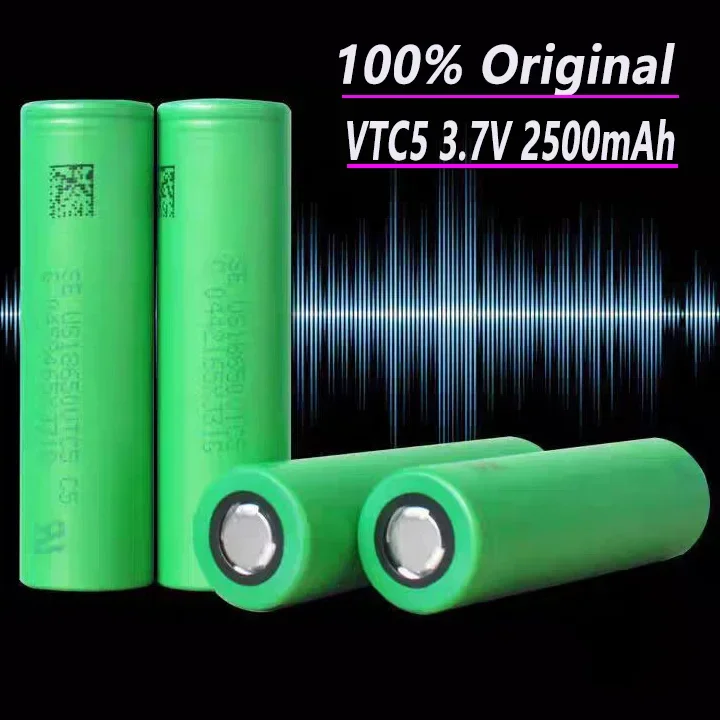 

100% Original 3.7V US18650 VTC5 2500mAh Lithium ion Rechargeable Battery VTC5 25A Flashlight Toy Discharge