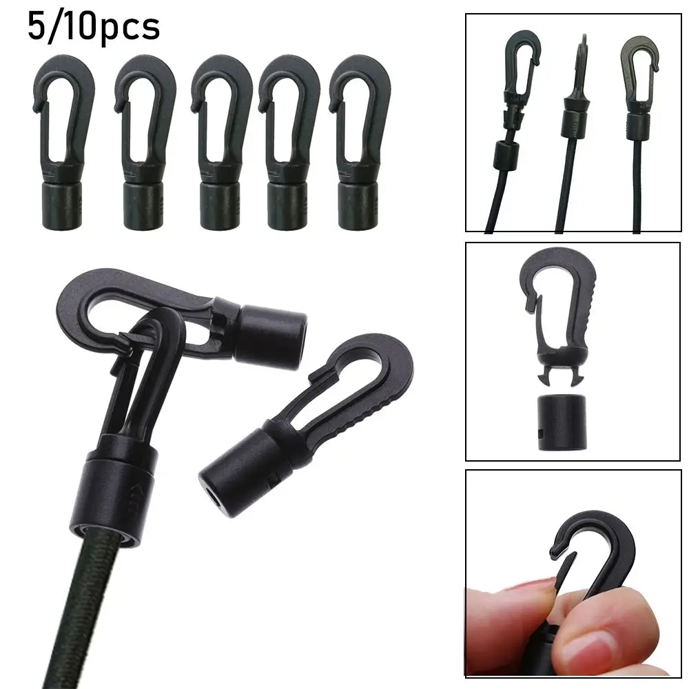 Open End Cord Outdoor Tool Boat Kayak Accessories Elastic Ropes Buckles Clothesline Straps Hooks Camping Tent Hook Rope Buckle