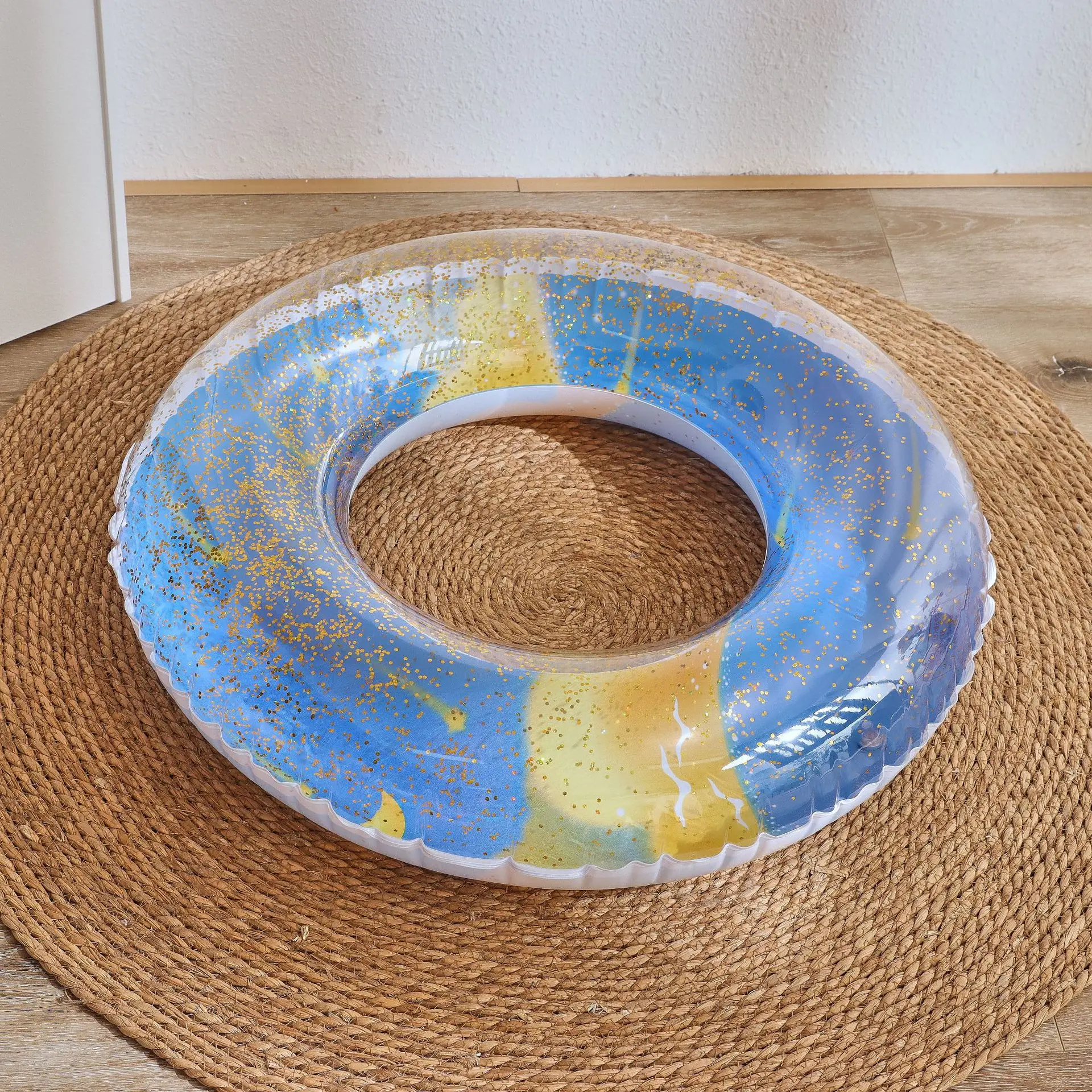 مطرزة السماء المرصعة بالنجوم بالون سباحة مستدير قابل للنفخ تجمع تعويم للكبار الاطفال السباحة دائرة حلقة فراش للعب حمام سباحة