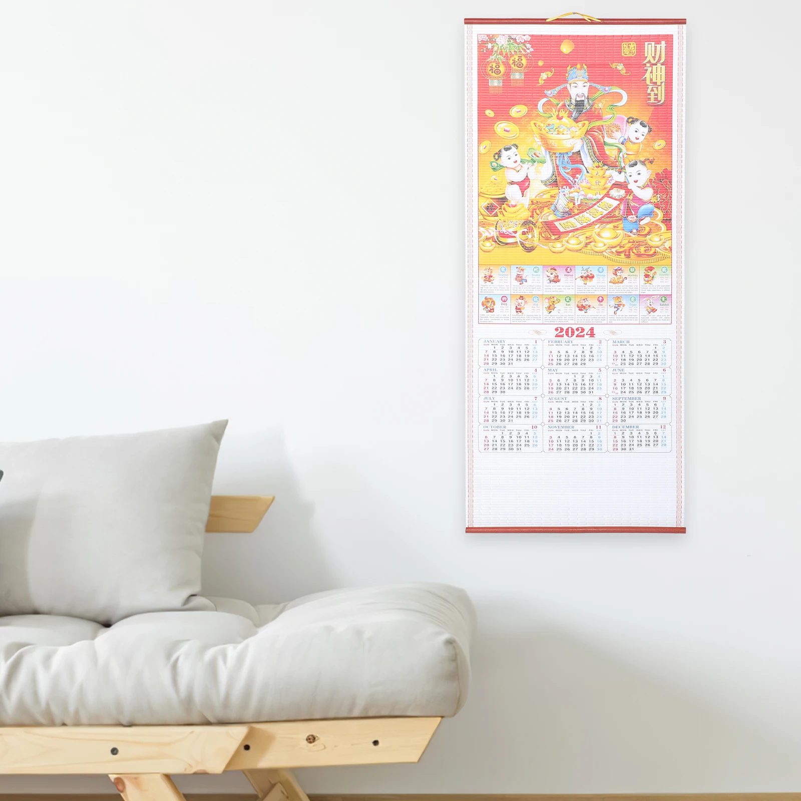 

Dragon Year Wall Traditional Chinese Lunar Large Monthly Planner Hanging For Home Office Thickened Premium Paper 2024 Yearly