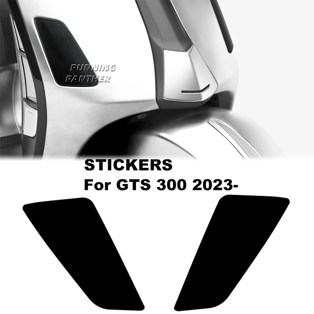 Motorcycle Scooter Headlight Lamp Film Instrument Tail light Sticker Deep Black For Vespa GTS300 GTS 300 gts300 2023 2024