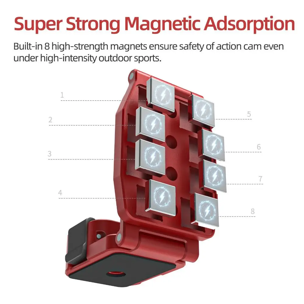 Metal Magnetic Mount Base Quick Release Non-Slip Expansion Bracket Holder 180° Adjustable Stable for DJI Osmo Pocket 4P/4/3