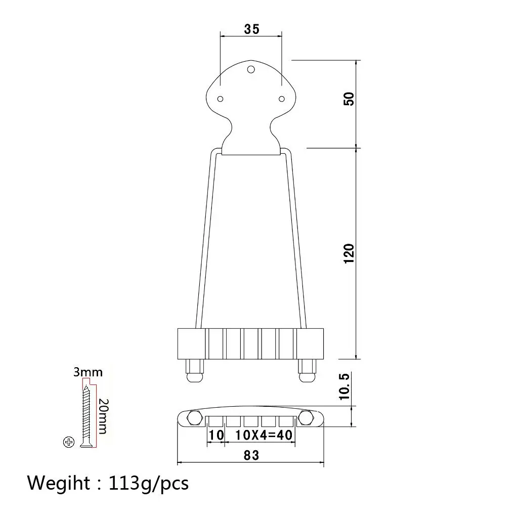

Трапеция хвостовика из цинкового сплава Archtop, джазовая гитара, запасные стандартные гитарные детали для винтажного стиля