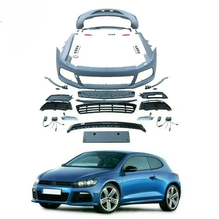 

Premium FORVolkswagen SCIROCCO Aggressive PP R Line Front Bumper Rear Bumper Grille Side Skirt BODYKIT 2009