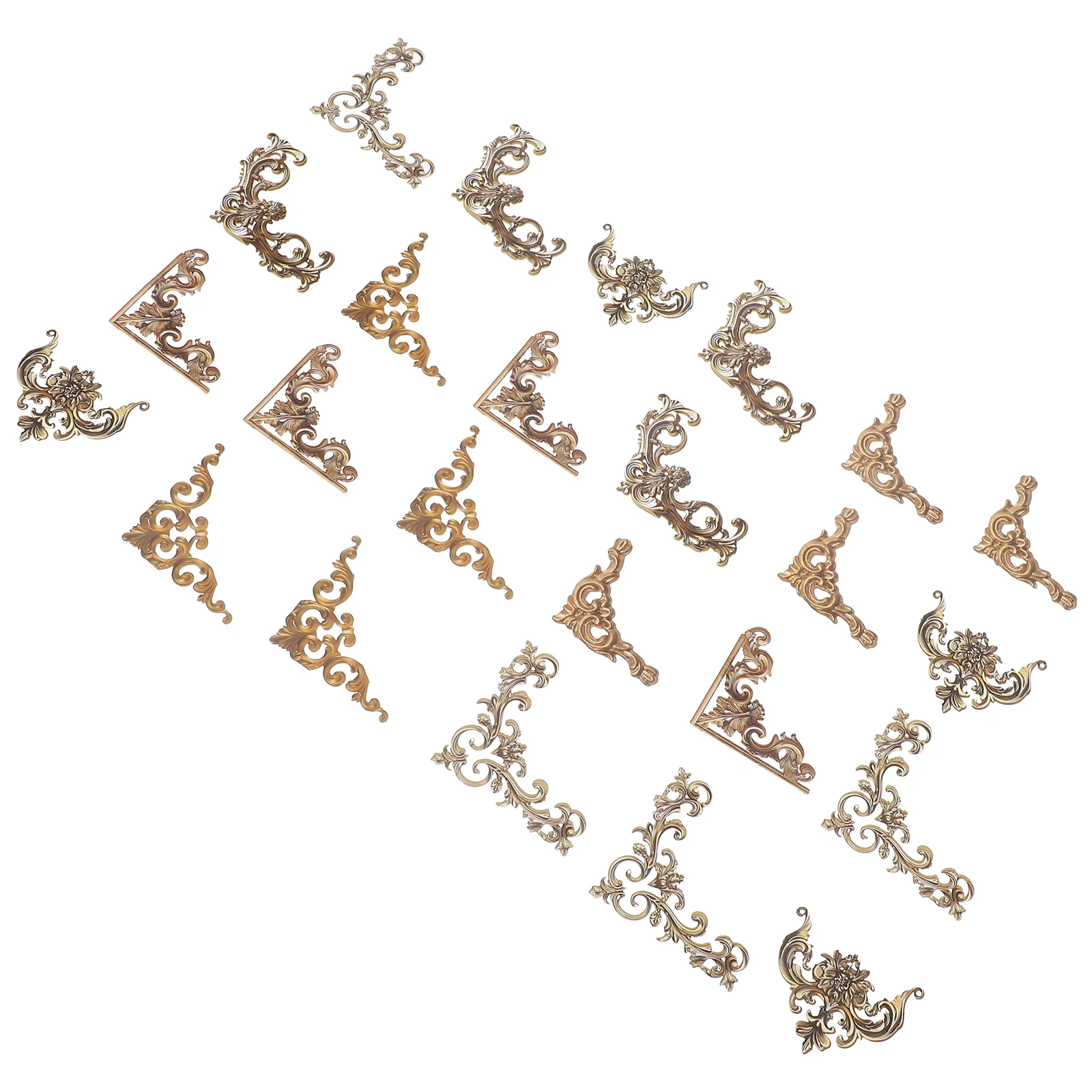 

24pcs Corner Stickers Decorative Border Vintage Paper Frames Scrapbooking Album Victorian Retro Aesthetic Guest Photo Castle