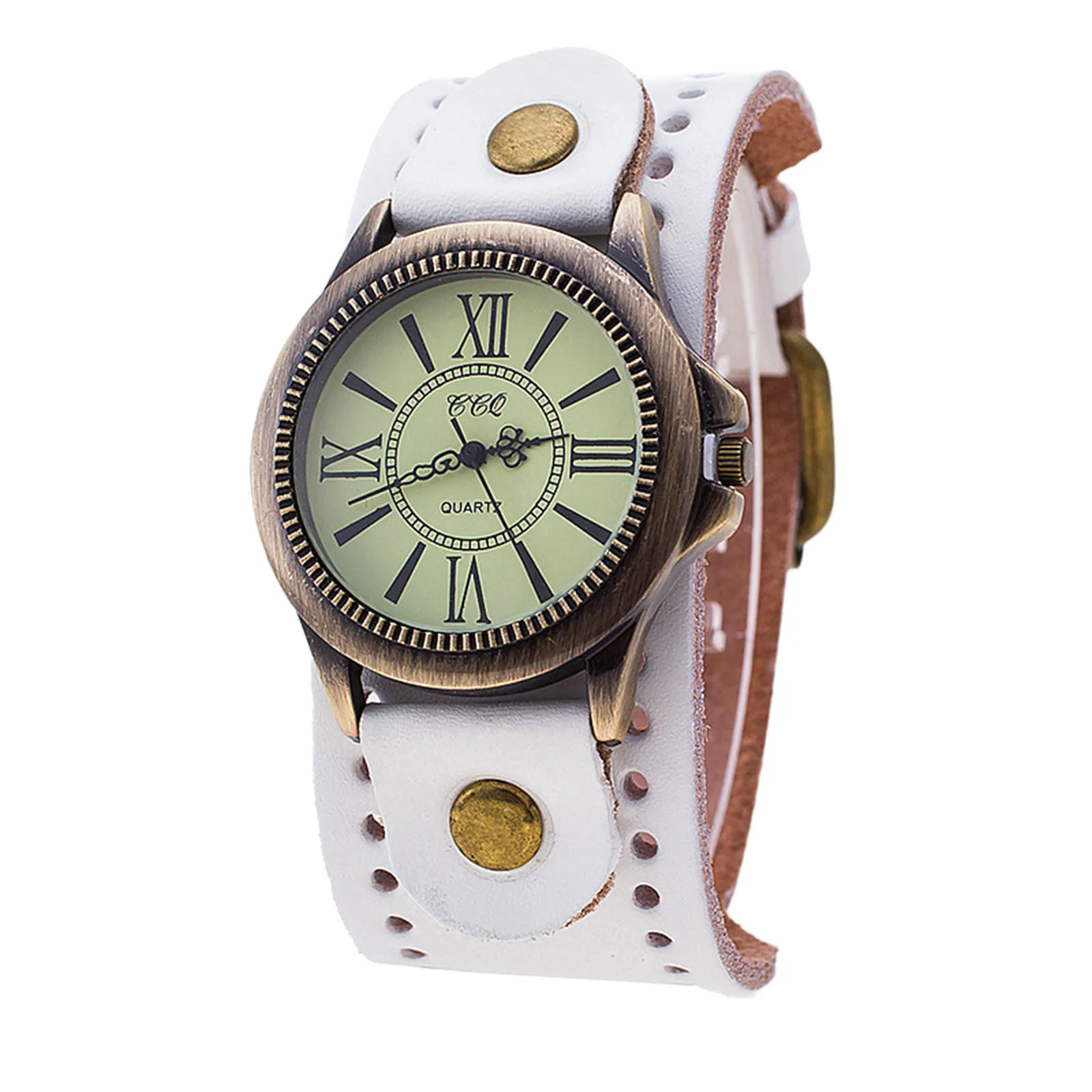 فاسق ريترو ساعة جلدية الخط الروماني كوارتز ساعة رجالية ونسائية عادية ساعة خمر العصرية الرجال النساء كوارتز ساعة اليد