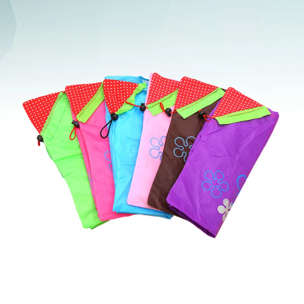 

6Pcs Foldable Strawberry Shopping Bags Large Capacity Portable Tote Mini Storage Pouches Outdoor Lightweight Carrying Shopping