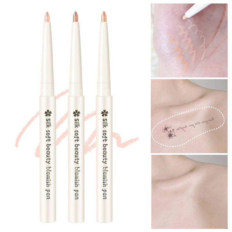 HISYI 실크 컨실러 방수 커버 컨실러로 컨실러를 자연스럽게 커버하며, 누드컬러 라이너펜슬로 컨실러를 자연스럽고 얇게 커버하여 메이크업을 더욱 세련되게 합니다. 3가지 컬러로 다양한 피부톤에 적합합니다