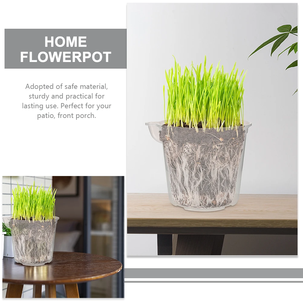 

4pcs Watering Flower Pot Automatic Absorbent Clear Watering Succulents Planters Plastic Planters Supplies