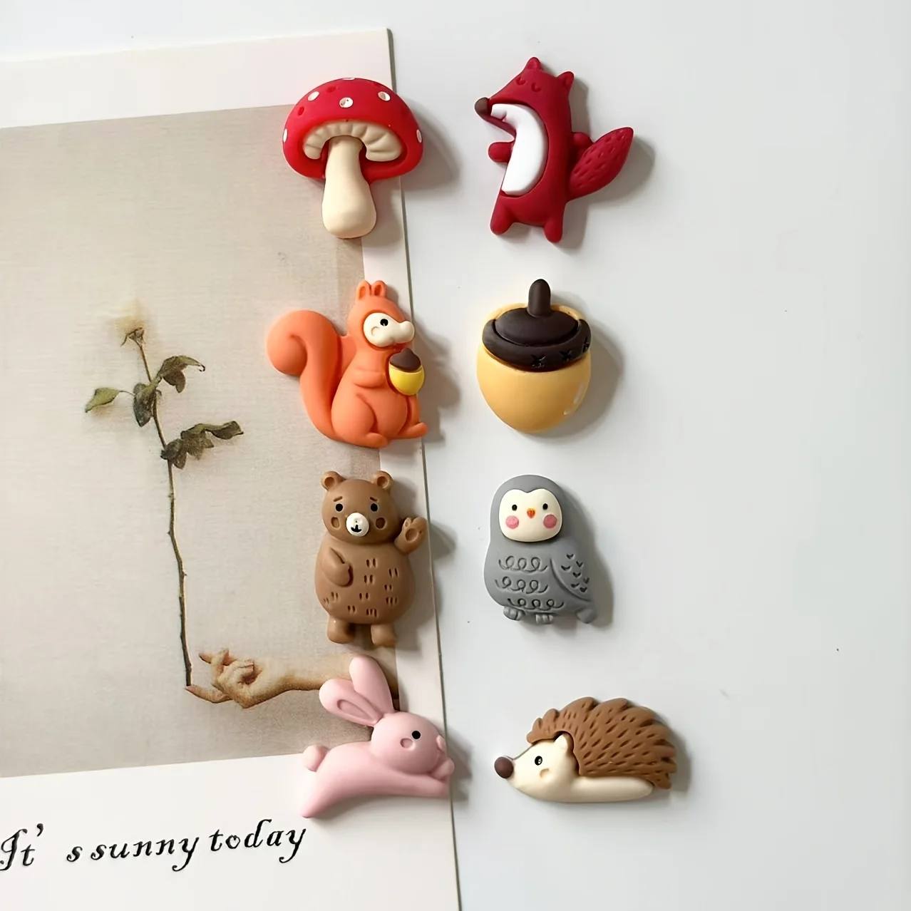 8 Stück Fuchs Igel Tier Kühlschrankmagnete Harz Magnet Niedlicher Magnet Geschenk Geschenk
