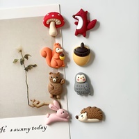 8Pc Fox Hedgehog Animal Refrigerator Magnets Resin Magnet Cute Magnet Gift Present