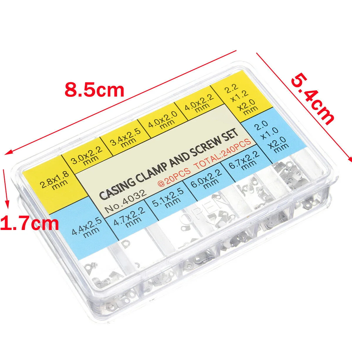 Casing jam tangan, 240 buah jam tangan, adaptor gerakan perbaikan, sekrup pengaman, mesin cuci untuk ETA 2824 2836