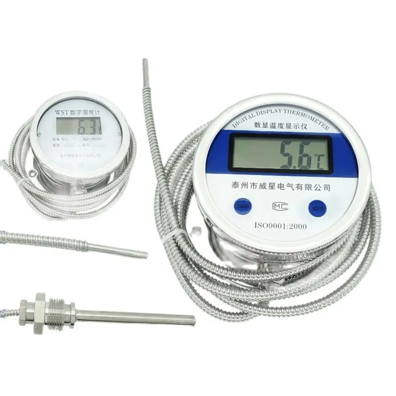 Stainless steel digital thermometer high-precision acid-base water temperature gauge waterproof temperature gauge, temperature