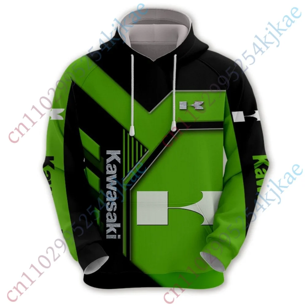 

Kawasaki Hoodie Casual Long sleeve Hoodies For Men Clothing Harajuku Sport Streetwear Unisex Hooded zip-up 3D Printing Pullover