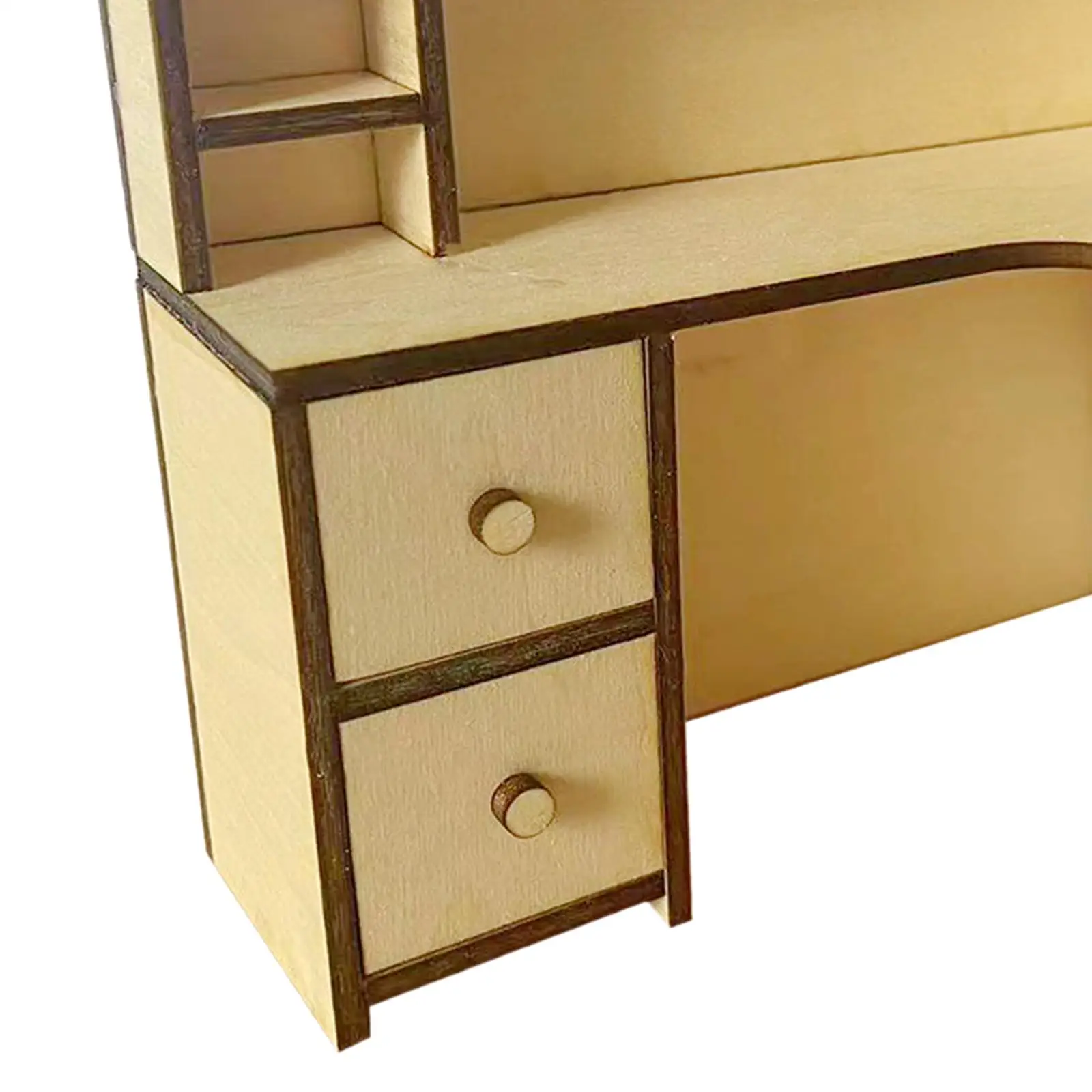1/12 Scale Dollhouse Miniature Bookshelf Wooden Kids Bookshelve Storage