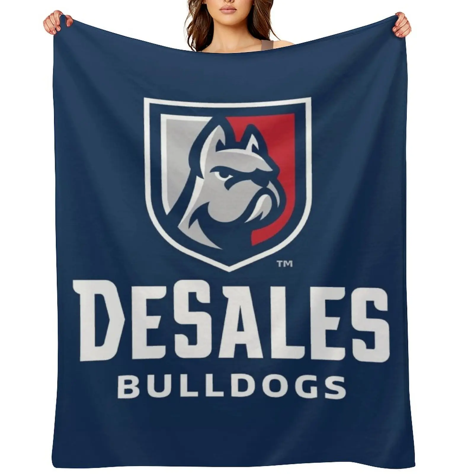 

DeSales University Bulldogs Throw Blanket Flannels Blankets For Baby warm winter Personalized Gift Blankets