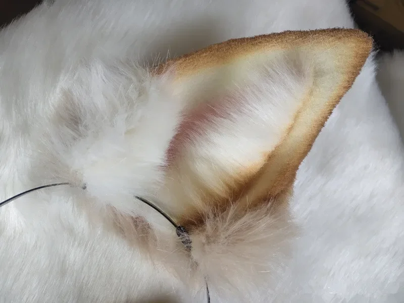 تخصيص اليدوية الراعي الكلب الأذن هيرباند الحدود الكولي تأثيري Hairhoop محاكاة أنيمي هالوين زي الملحقات