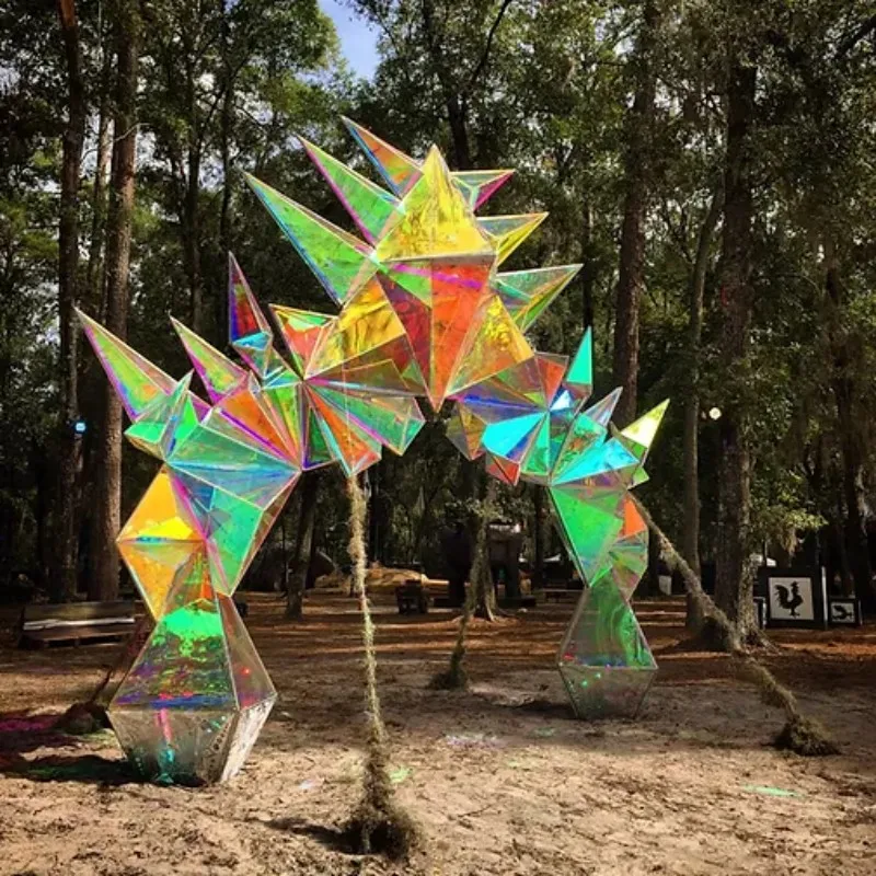 Custom Color Acrylic Sculpture Outdoor Decorative Items Abstract Sculpture