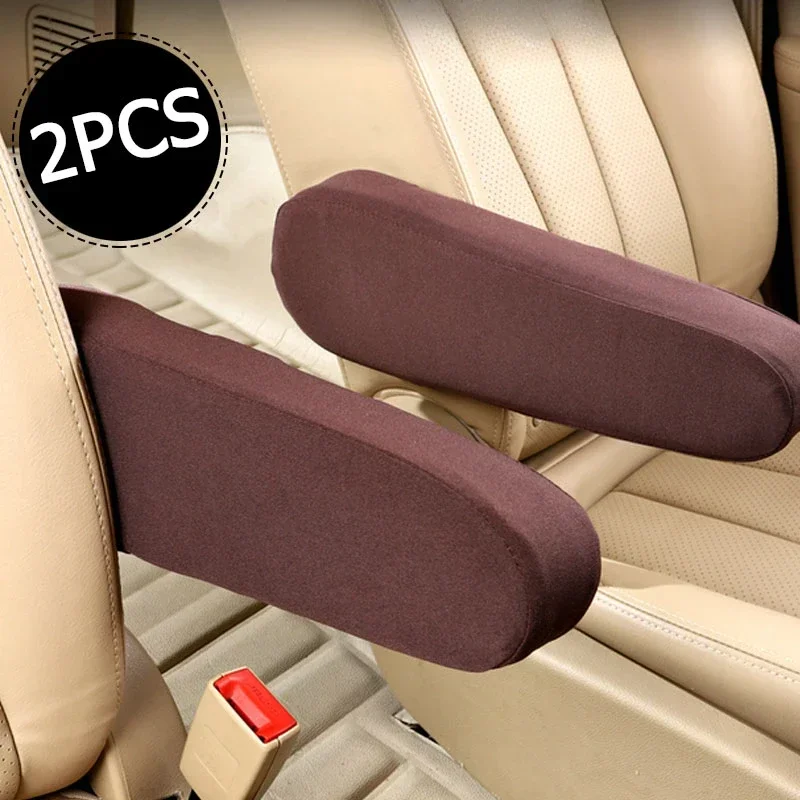 

2pc Car Center Console Box Pad Protector Elasticity Cloth Universal Armrest Pad Cover Non-slip Auto Decoration Styling Arm Rest