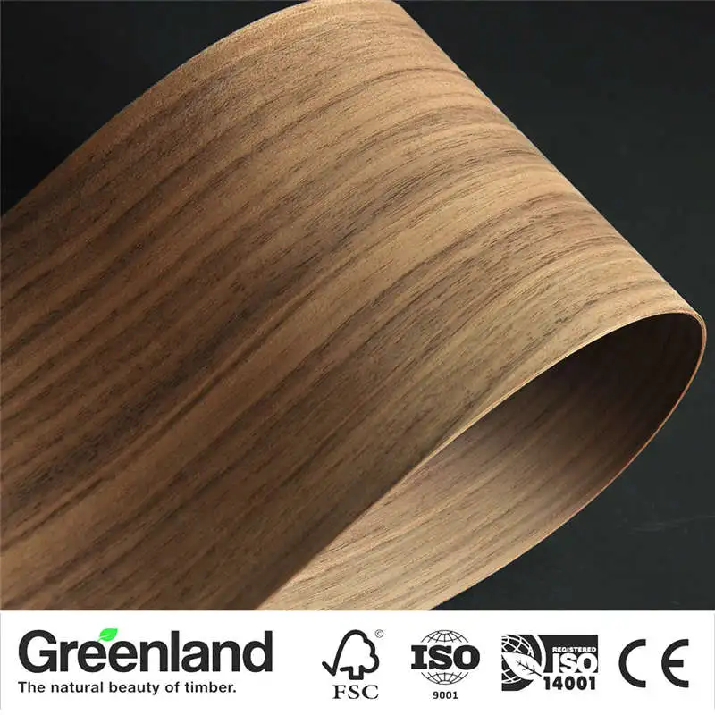 American Walnut(Q.C) Natural Wood Veneers Flooring DIY Furniture Natural Material Doors Outer Skin Size 250x15cm Vertical Veneer