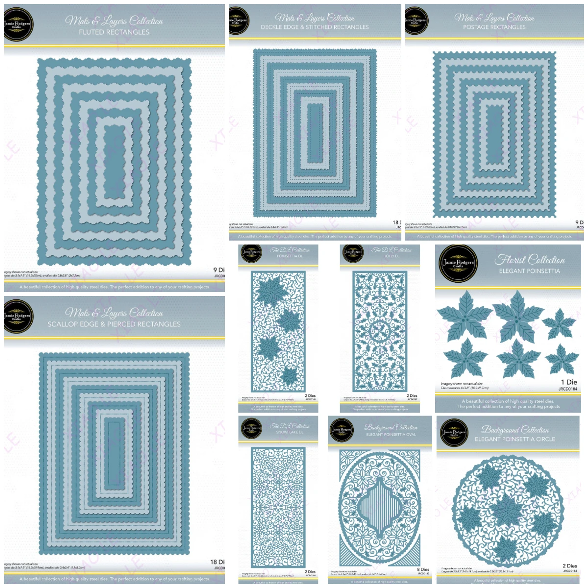 

Scallop Edge Fluted Rectangles Metal Craft Cutting Dies Diy Scrapbook Paper Diary Decoration Card Handmade Embossing New