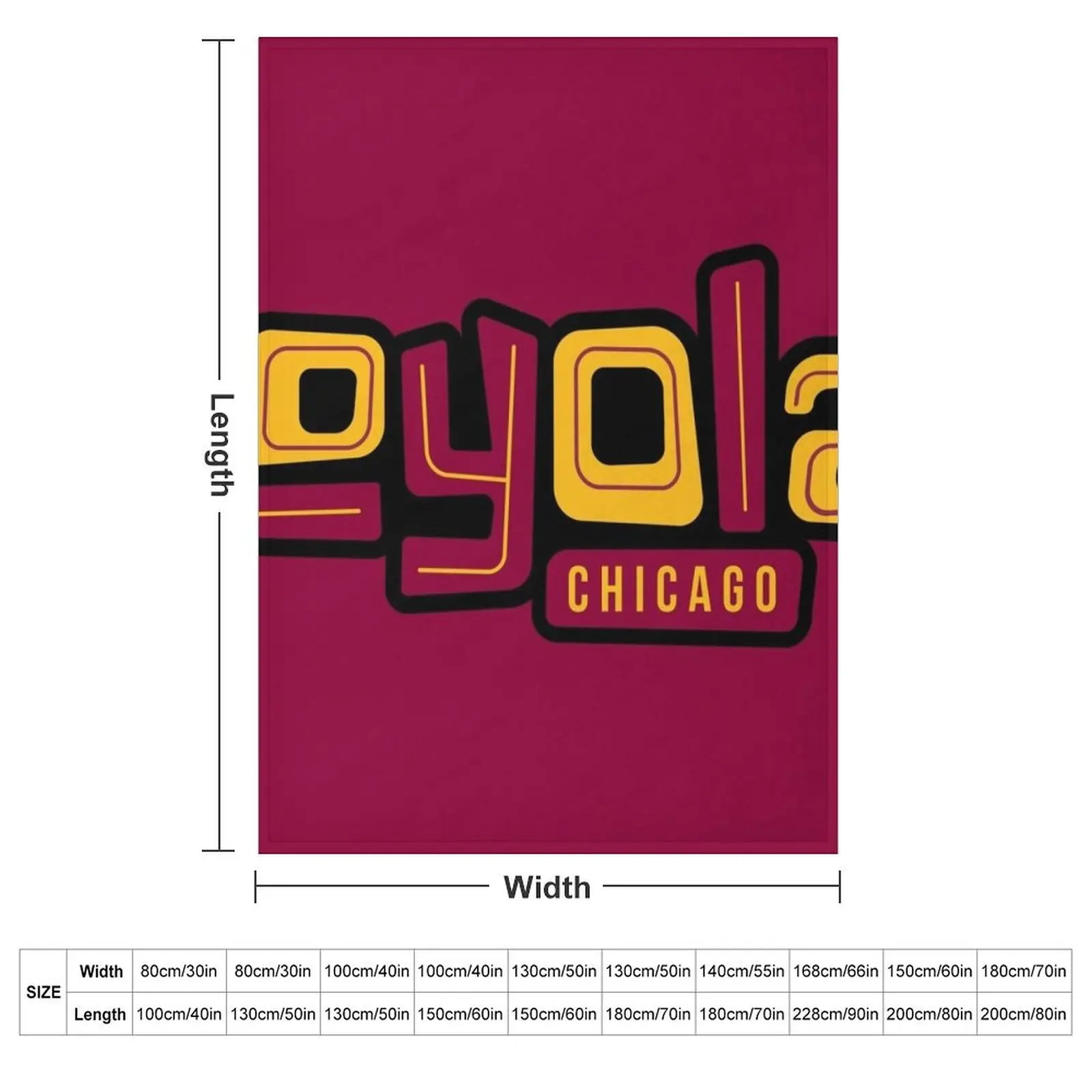 Loyolapalooza Chicago Logo Throw Blanket Bed Fashionable Softest Comforter Plush Weighted Fashion Sofas Blankets