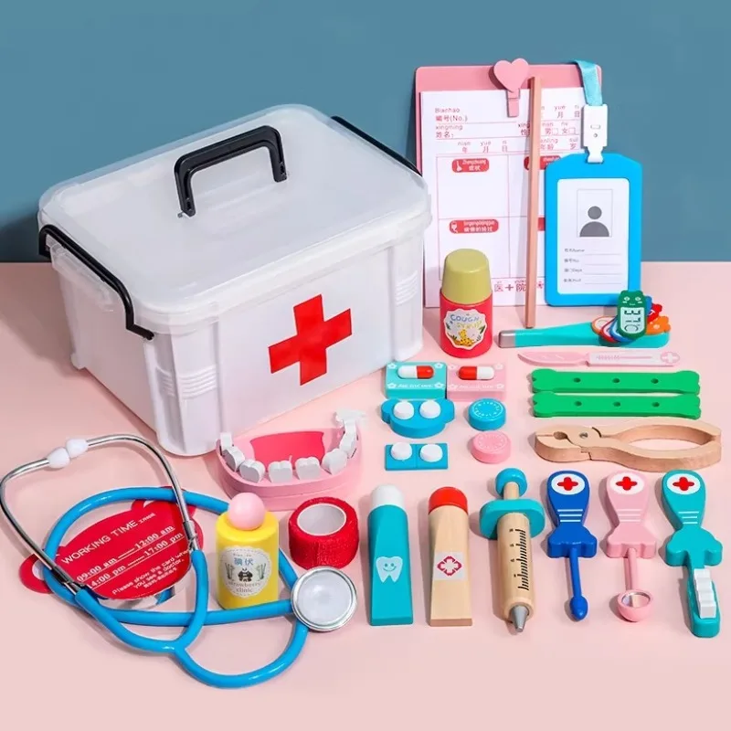 

Набор доктора для детей, игровой медицинский набор с фонендоскопом, костюм медсестры для ролевых игр, подарок для малышей, девочек и мальчиков