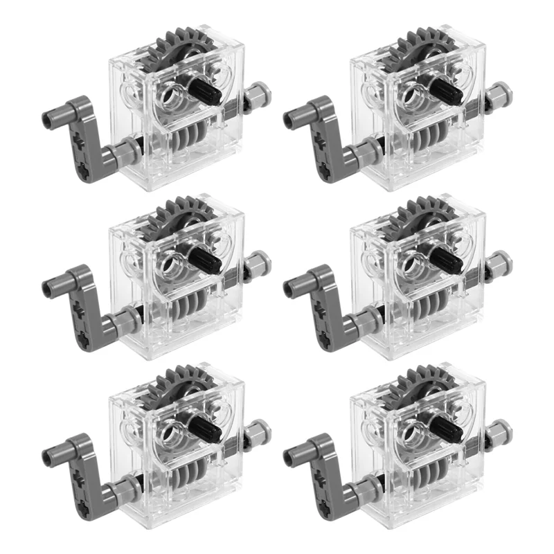 【Superdeals】Gearbox Assembly Kit For Lego Technic Trans-Clear 6 Set Including Wormbox Gears Motor Reducer