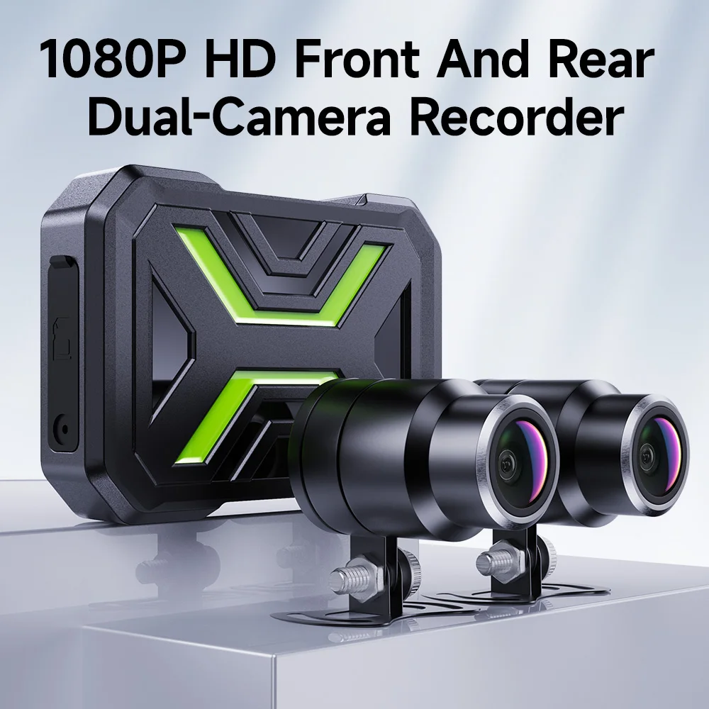 JIUYIN دراجة نارية DVR المزدوج 1080P واي فاي الأمامي والخلفي كاميرا مقاومة للماء مسجل دراجة نارية داش كام دراجة نارية الصندوق الأسود #3