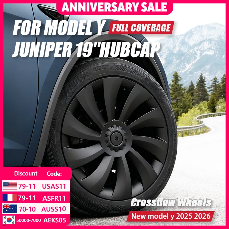 

Wheel Cover For Tesla New Model Y 19 Inch Juniper Tire Hub Cap Performance Replacement Crossflow Full Rims My Accessories 2025