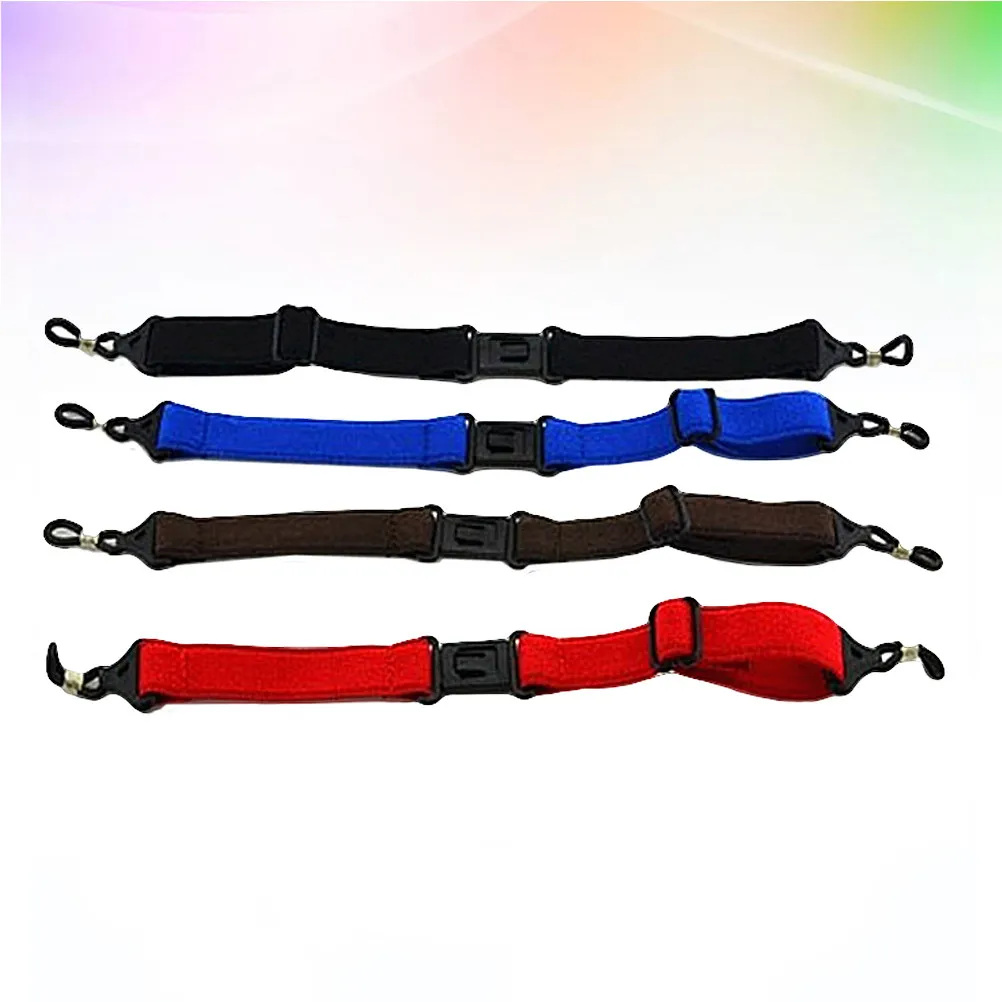 

4 шт. эластичных дышащих универсальных ремешков для спортивных очков с защитой от скольжения, подходят для солнцезащитных очков и очков для чтения, для использования в помещении