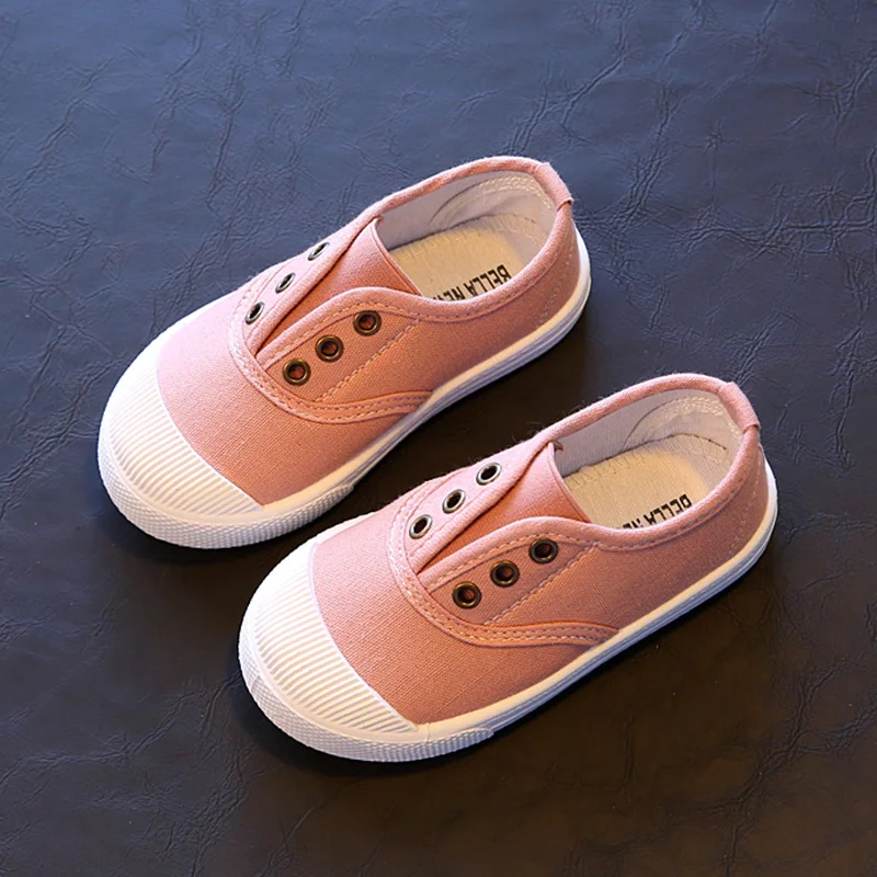 2026 Spring Summer Kids Shoes For Boys Girls Insole 13.5-18CM Candy Color Children Casual Canvas Sneakers Soft Fashion Shoes