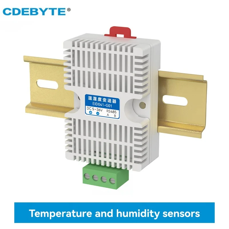 Temperature and Humidity Sensor RS485 Modbus RTU Protocol CDEBYTE EID041-G01 EID041-G01S DC5-36V High Precision Acquisition