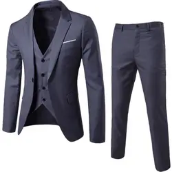 B6335 New Men's Suit Formal Two-piece Suit Slim Fit Business Groom Best Man Wedding Work Men Korean Suit Men's Work Clothes