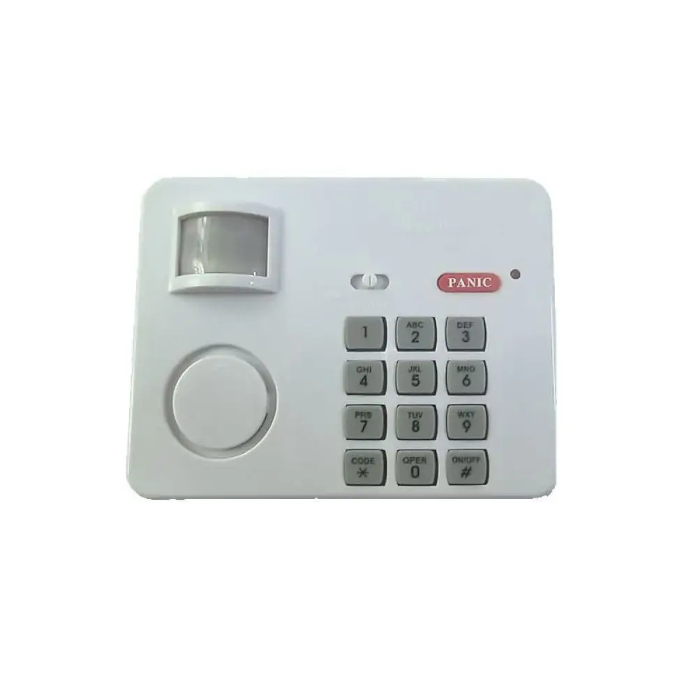 Infrared Motion Sensor Welcome Doorbell Wireless Security Alarm Home Shop Entry Alert System Password Protection White