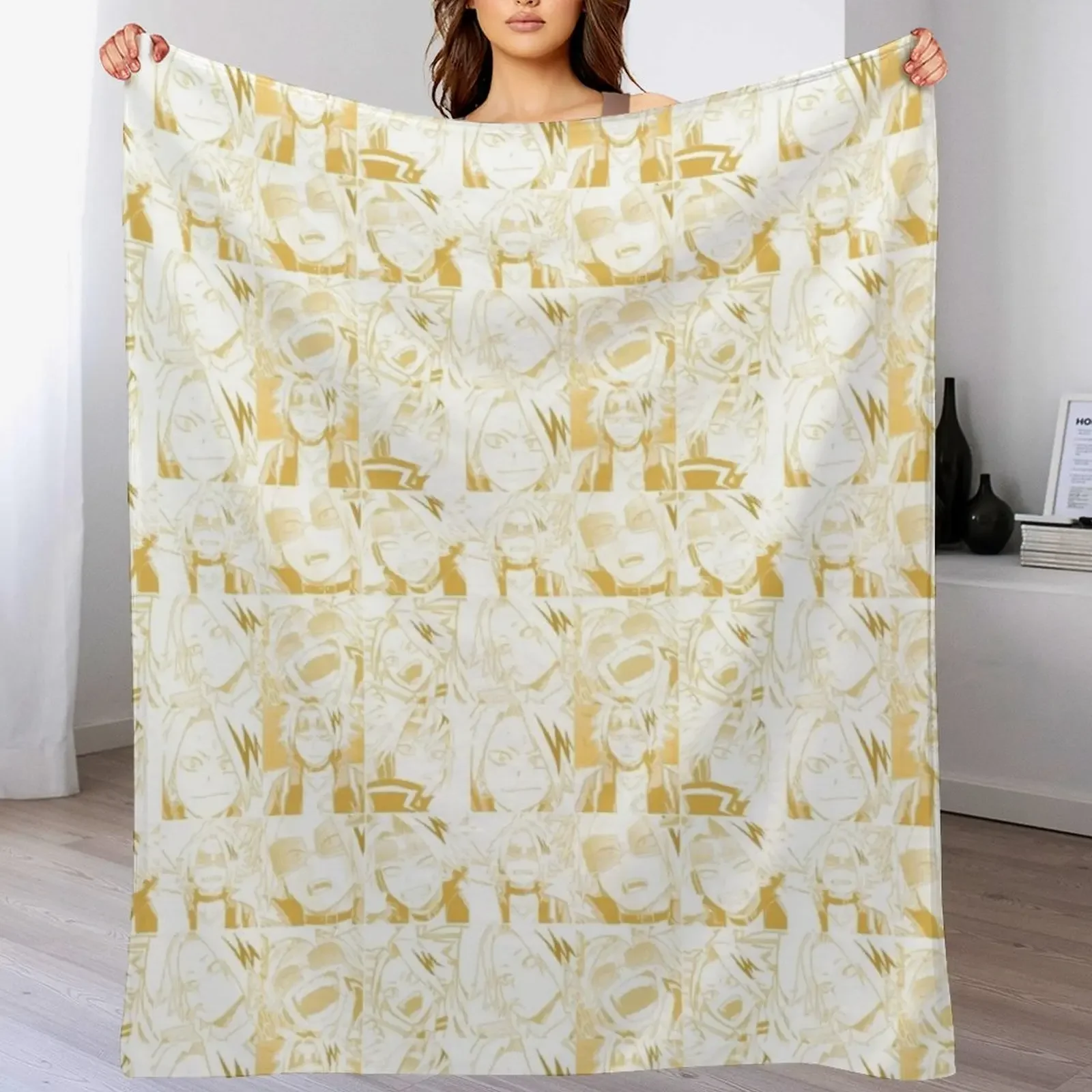 Denki Kaminari Manga collage Throw Blanket Luxurious Soft Blanket Holiday Gift for Family