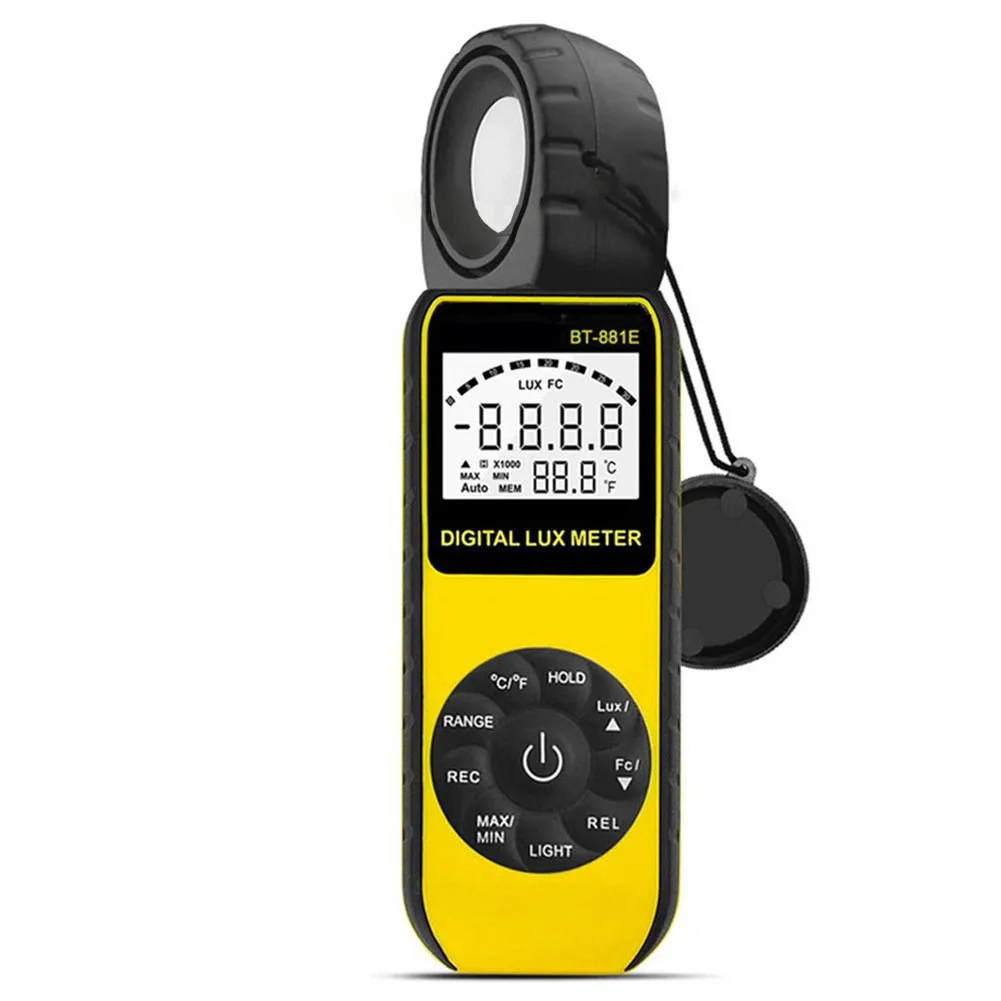 

ДЛЯ BTMETER 881E Цифровой люксметр с хранилищем данных и широким диапазоном люкс для точных тестирования освещения