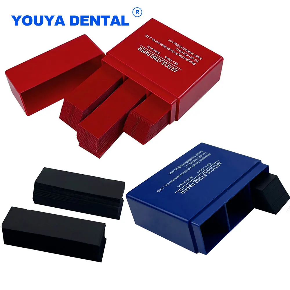 

300Sheets Dental Red/Blue Articulating Paper Strips Double-sided Bite Dentistry Oral Material Dental Lab Instrument 55*18mm Tool