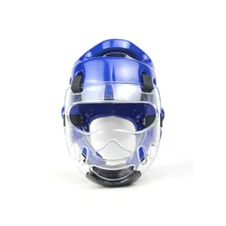 Anti-Scratch Kids Adult Shockproof Taekwondo Headgear Professional Multifunction Full Guard Head Protection Helmet Bue