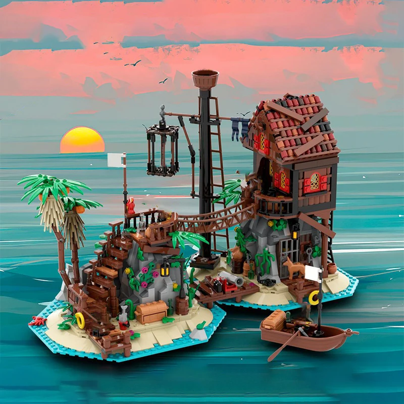 

1383 шт. Pirate 6270 Forbidden Island Remake модульная модель Moc строительные блоки штабелируемые кирпичи креативные игрушки детский подарок образовательные