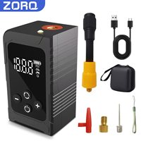 ZORQ SYMax Mini Portable Electric Pump for Bike Cordless Tire Inflator 150PSI Max 600mAh Battery With LED lighting Fast Charging