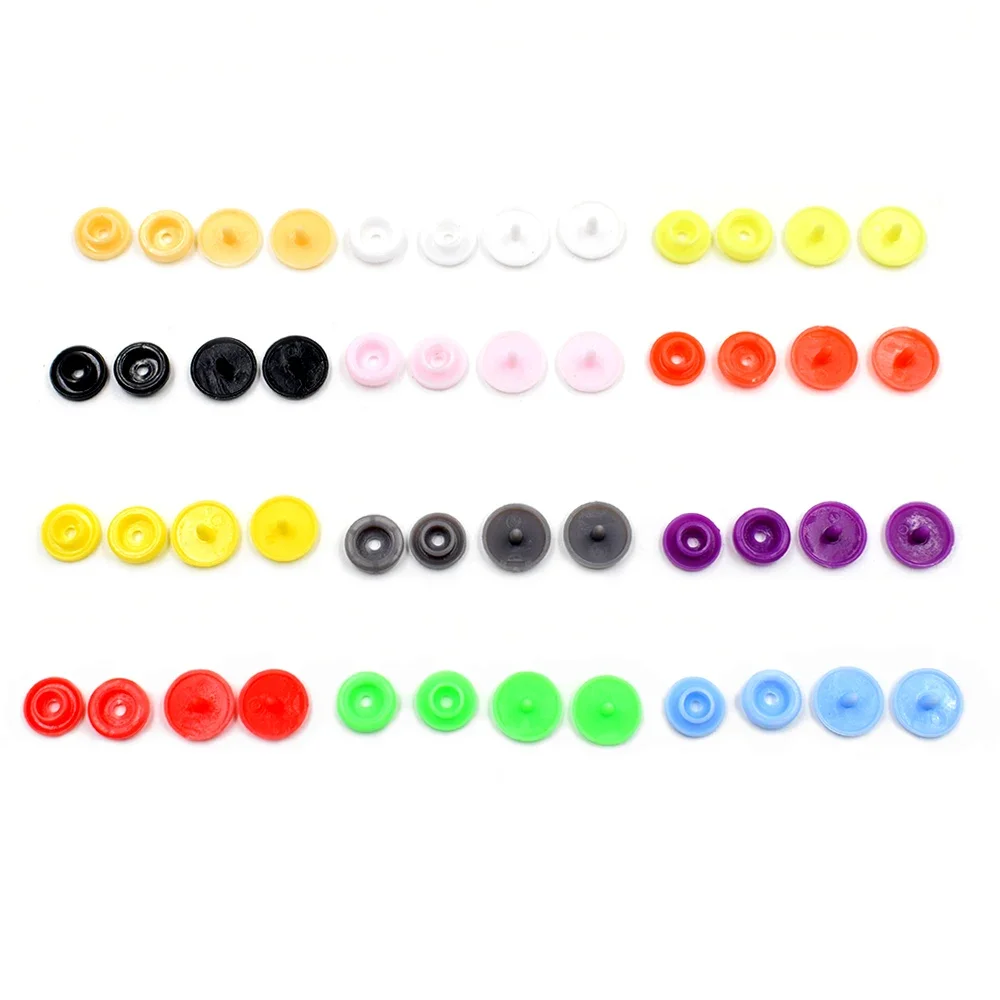 50sets optional 12 Colors T5 Plastic Fastener Snap Resin Press Stud  for DIY Clothes