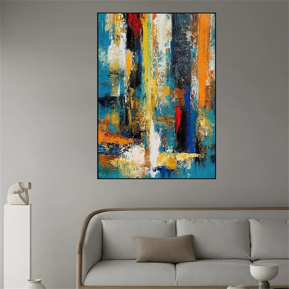

High Quality 100% Hand-Painted Modern Abstract Gold Foil Canvas Oil Painting Decor Wall Art Pictures Deco Living Room Artwork