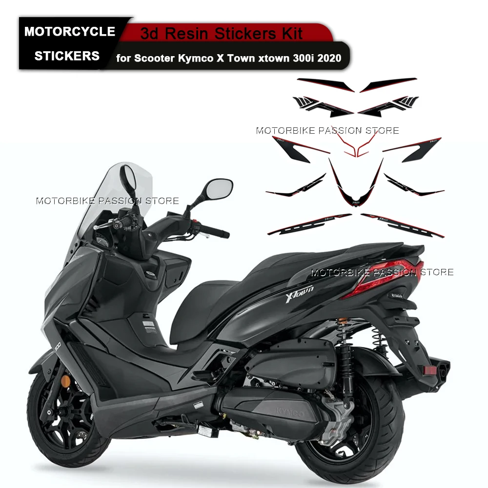 Motorcycle Fairing Sticker 300i For Scooter Kymco X Town xtown 300i 300 2020 Waterproof Anti-scratch Protection Stickers Kit